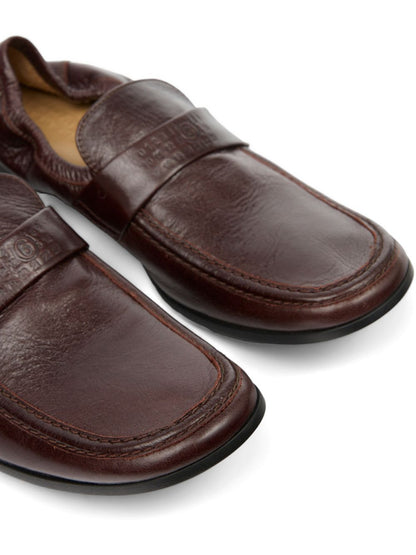 MM6 Maison Margiela Swing-toe leather loafers