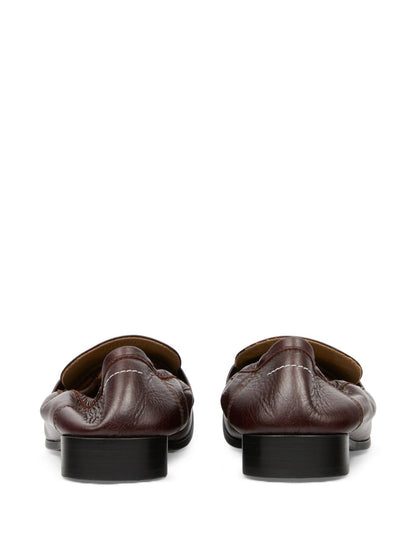 MM6 Maison Margiela Swing-toe leather loafers