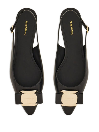 Ferragamo New Vara Plate Flat Slingback
