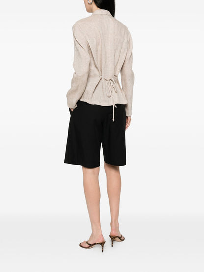 Emporio Armani Linen single-breasted jacket