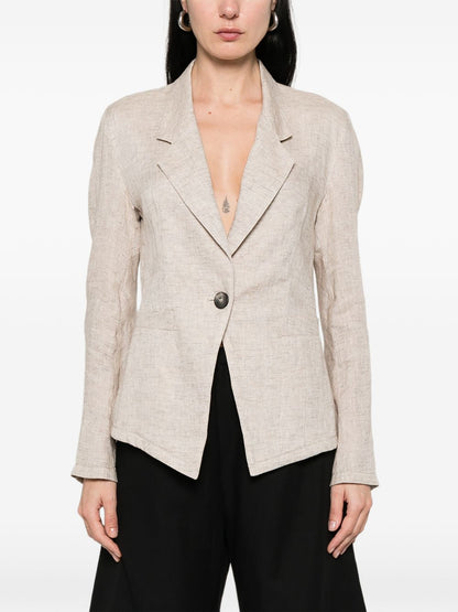 Emporio Armani Linen single-breasted jacket