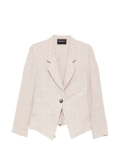 Emporio Armani Linen single-breasted jacket