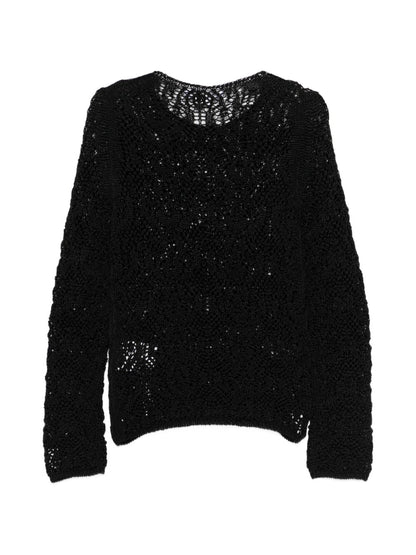 Comme Comme Open-knit crewneck sweater