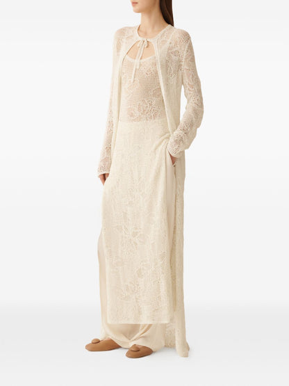 Fabiana Filippi Crochet long cardigan