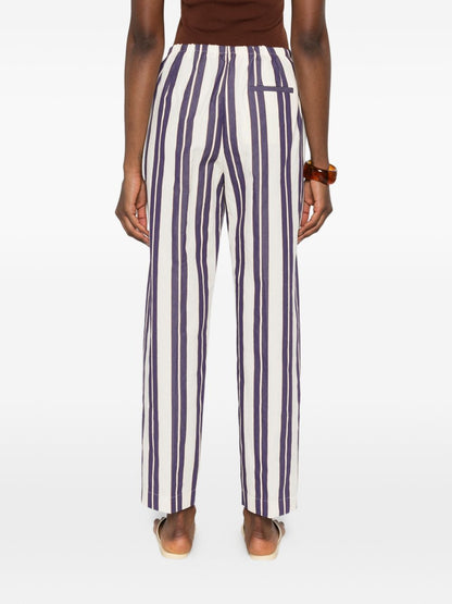 Forte Forte Striped drawstring trousers