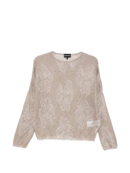 Emporio Armani Embroidered crewneck sweater