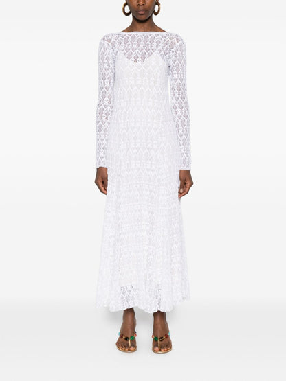 Forte Forte V-back Lace long dress