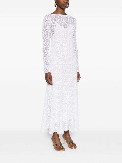 Forte Forte V-back Lace long dress