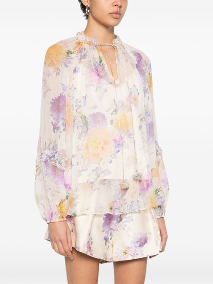 Zimmermann Luna printed blouse