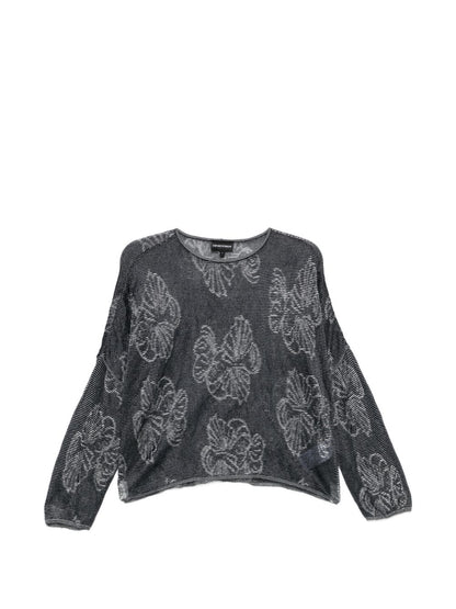 Emporio Armani Embroidered crewneck sweater