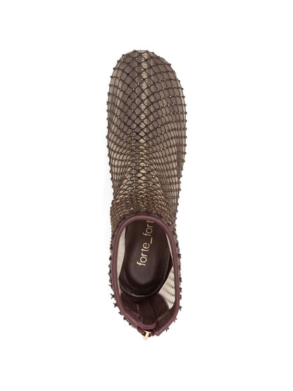 Forte Forte Strass mesh ankle boots