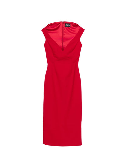 Solace London V-neck sleeveless Monica midi dress