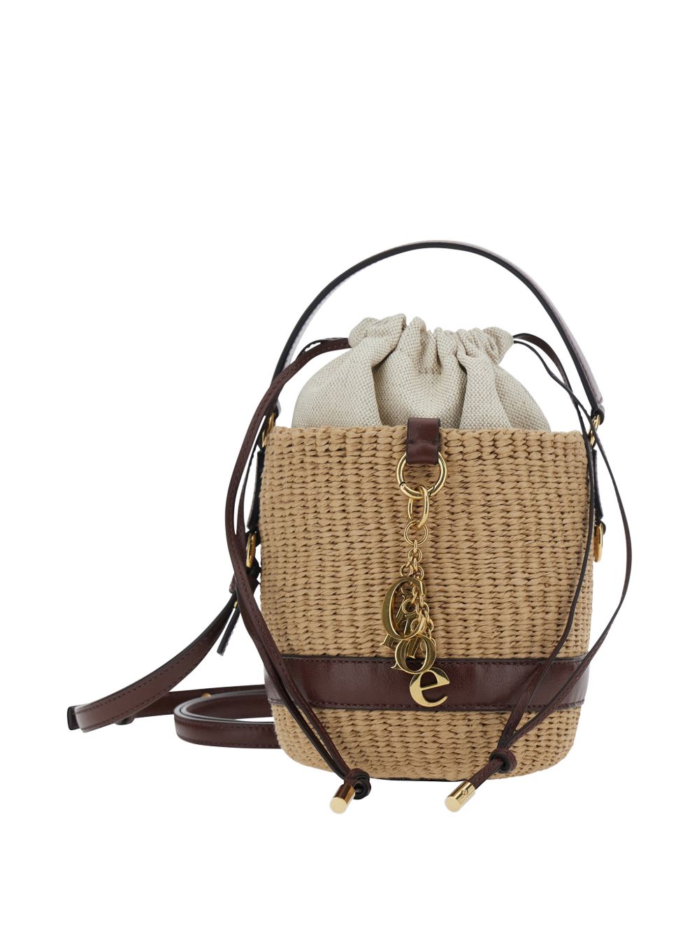 Chloé ChloÃ© Charms rafia bucket bag