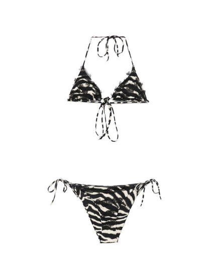 Ermanno Scervino Printed triangle bikini set