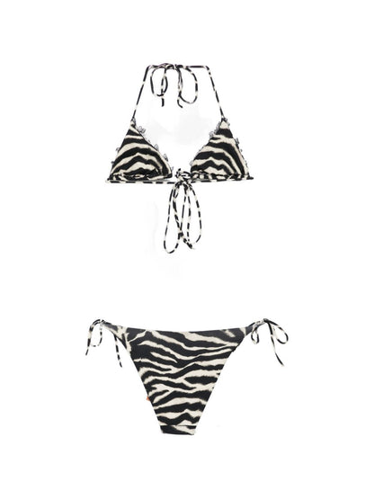 Ermanno Scervino Printed triangle bikini set