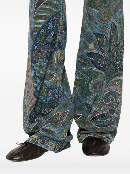 Etro Floral print flared jeans