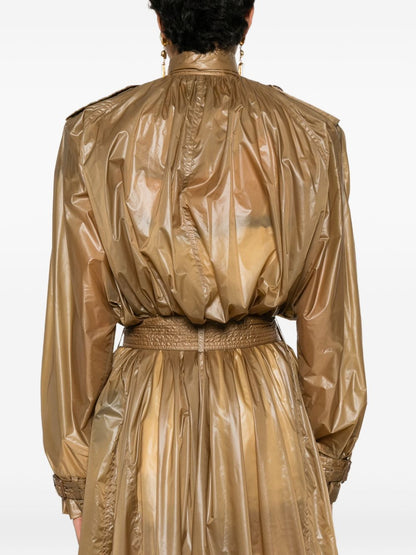 Saint Laurent LavalliÃ¨re Double-Breasted Belted Trench Coat