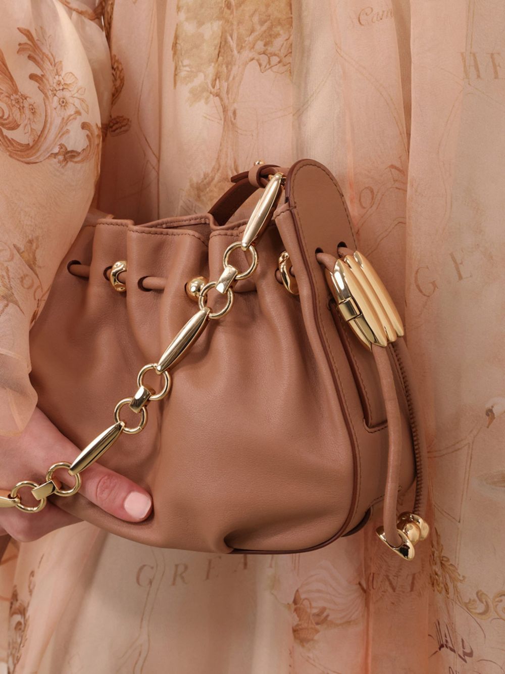 Zimmermann Ruched Chain Shoulder Bag