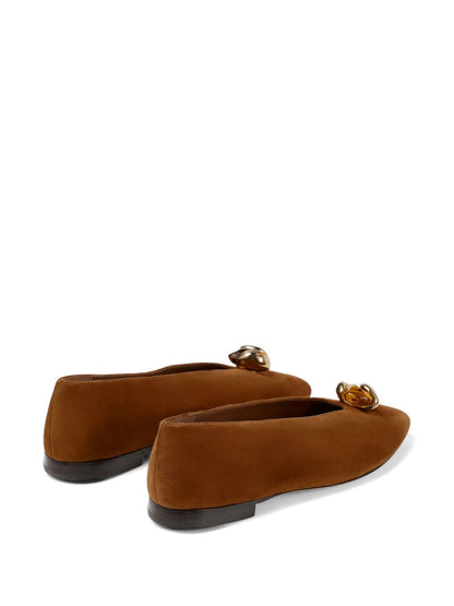 JIMMY CHOO Flat shoes LUGGAGE