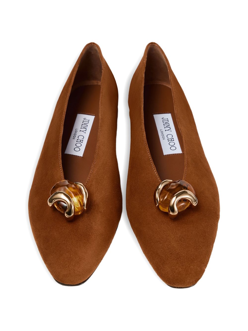JIMMY CHOO Flat shoes LUGGAGE