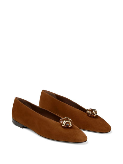 JIMMY CHOO Flat shoes LUGGAGE