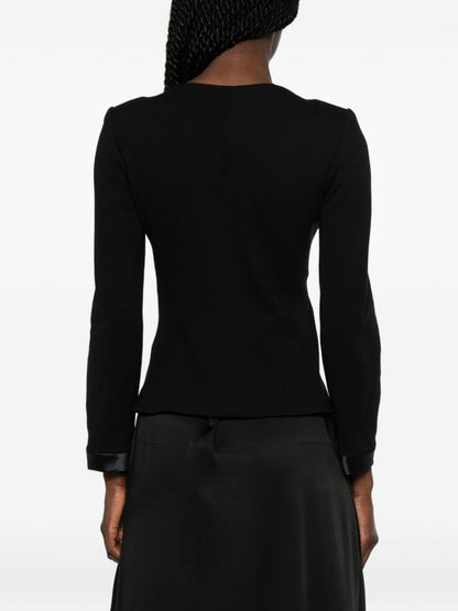 Emporio Armani Collarless Zip-Front Jacket