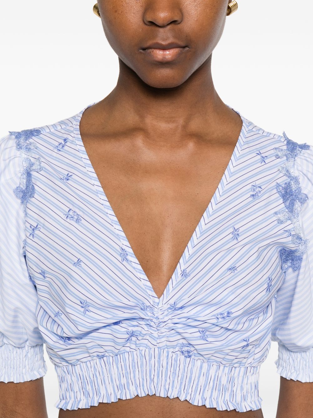 Ermanno Scervino Embroidered cropped top