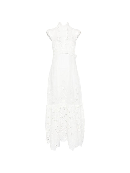 Ermanno Scervino Lace Cotton Long Dress