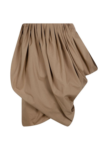 Chloé ChloÃ© Cotton Draped Midi Skirt