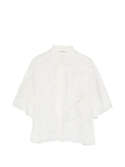 Ermanno Scervino Cotton Silk Embroidered Shirt