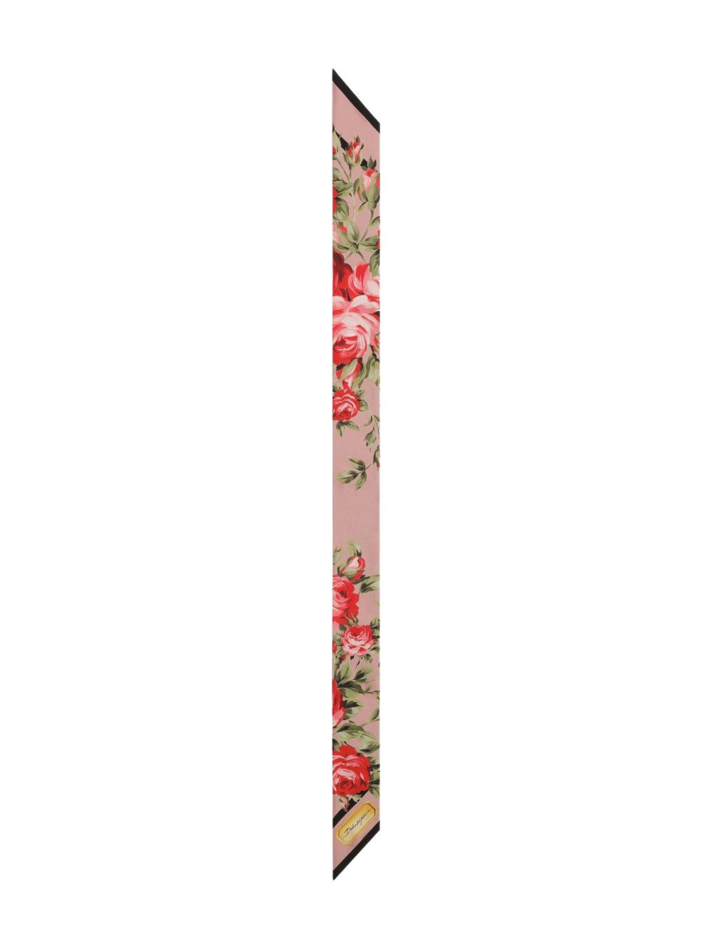 Dolce & Gabbana-Rose Bouquet-print silk twill bandeau/skinny scarf