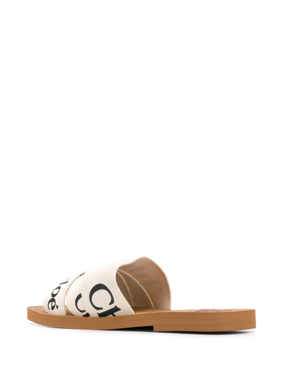 Chloé Chloe Woody Linen Flat Sandals