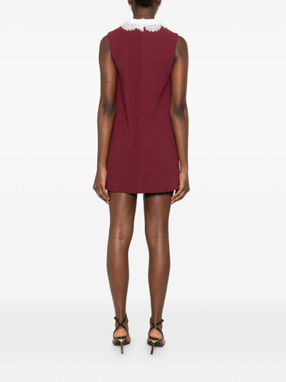 Self-Portrait Lace collar mini dress