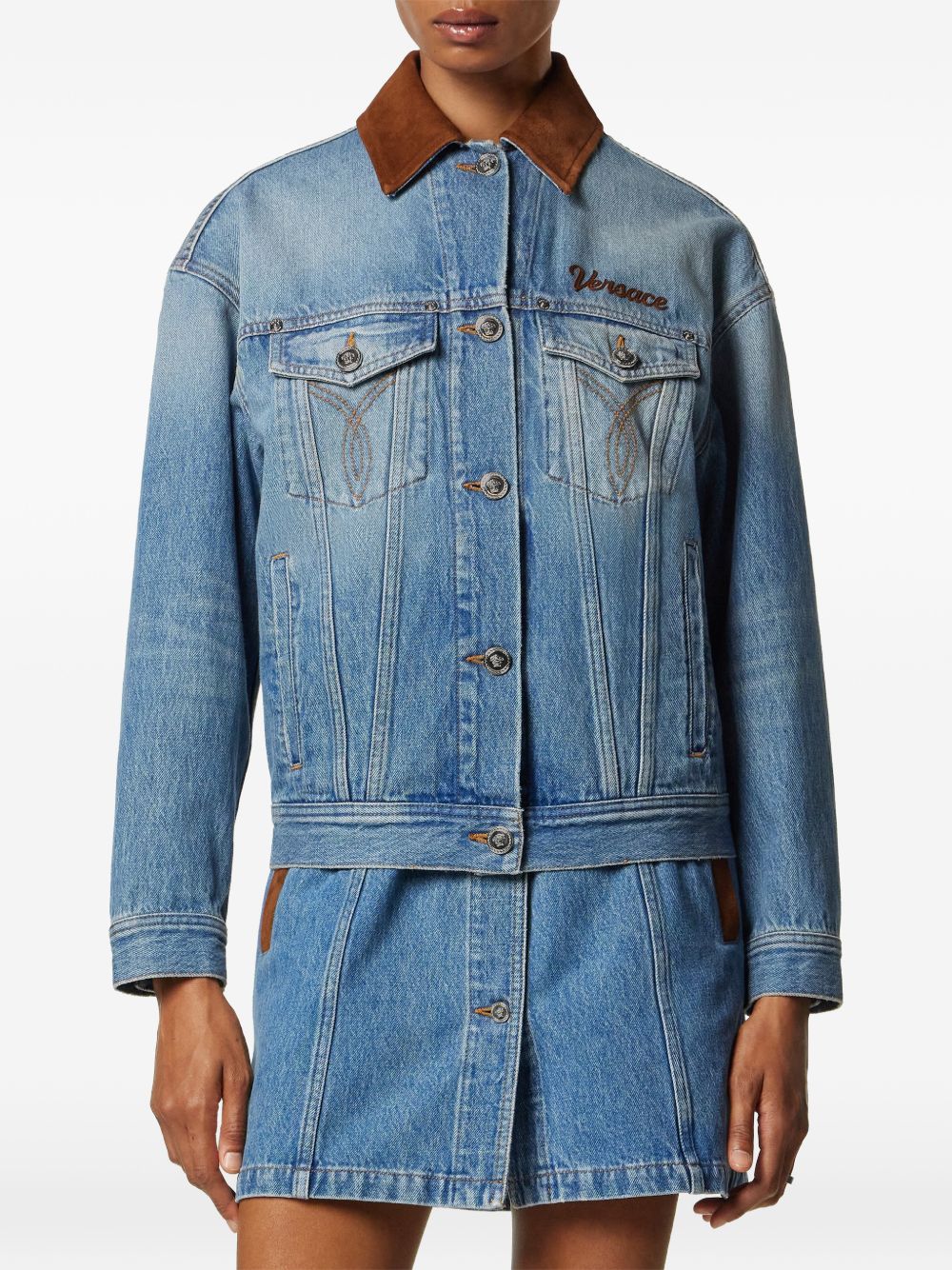 Versace Coats NAVY