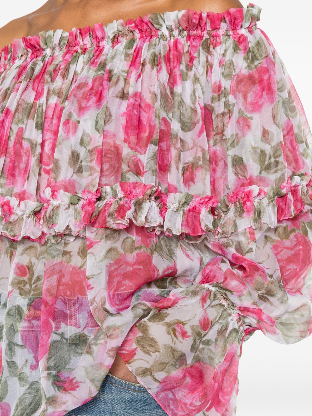 Chloé Printed silk blouse