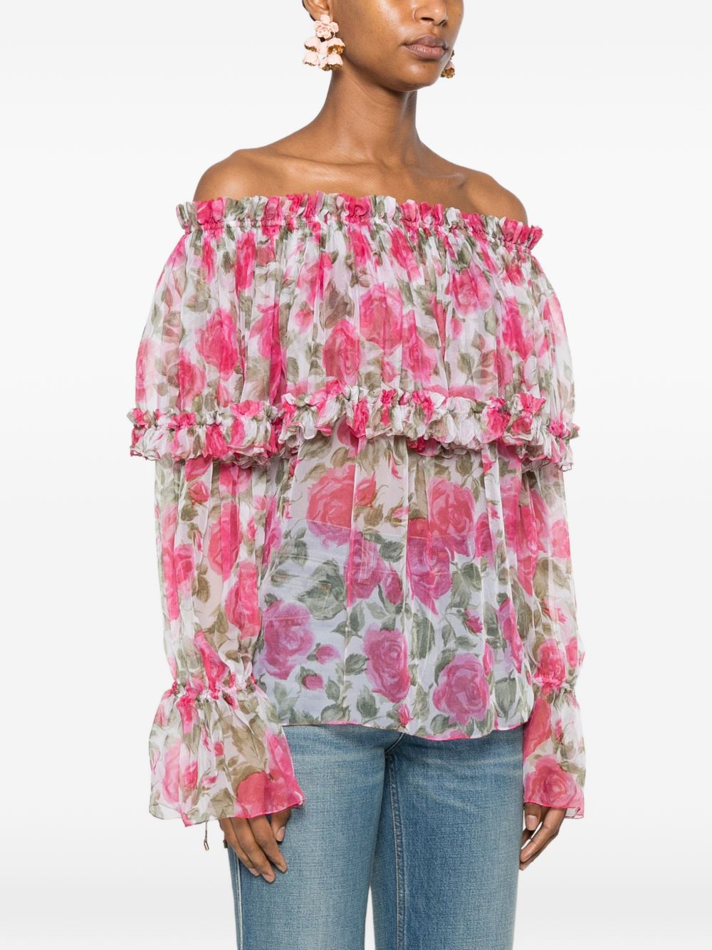 Chloé Printed silk blouse