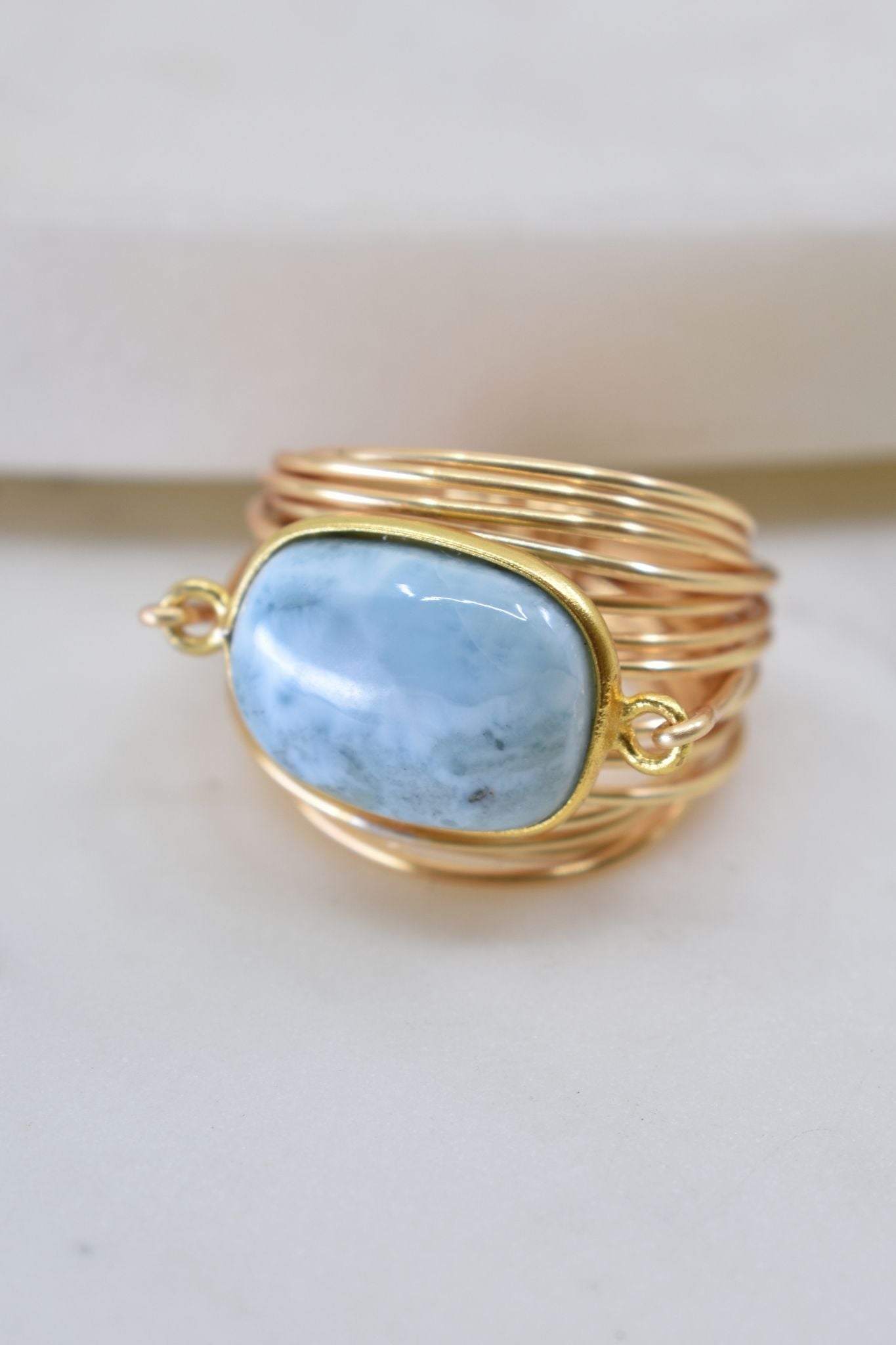 Torrey Ring with Larimar