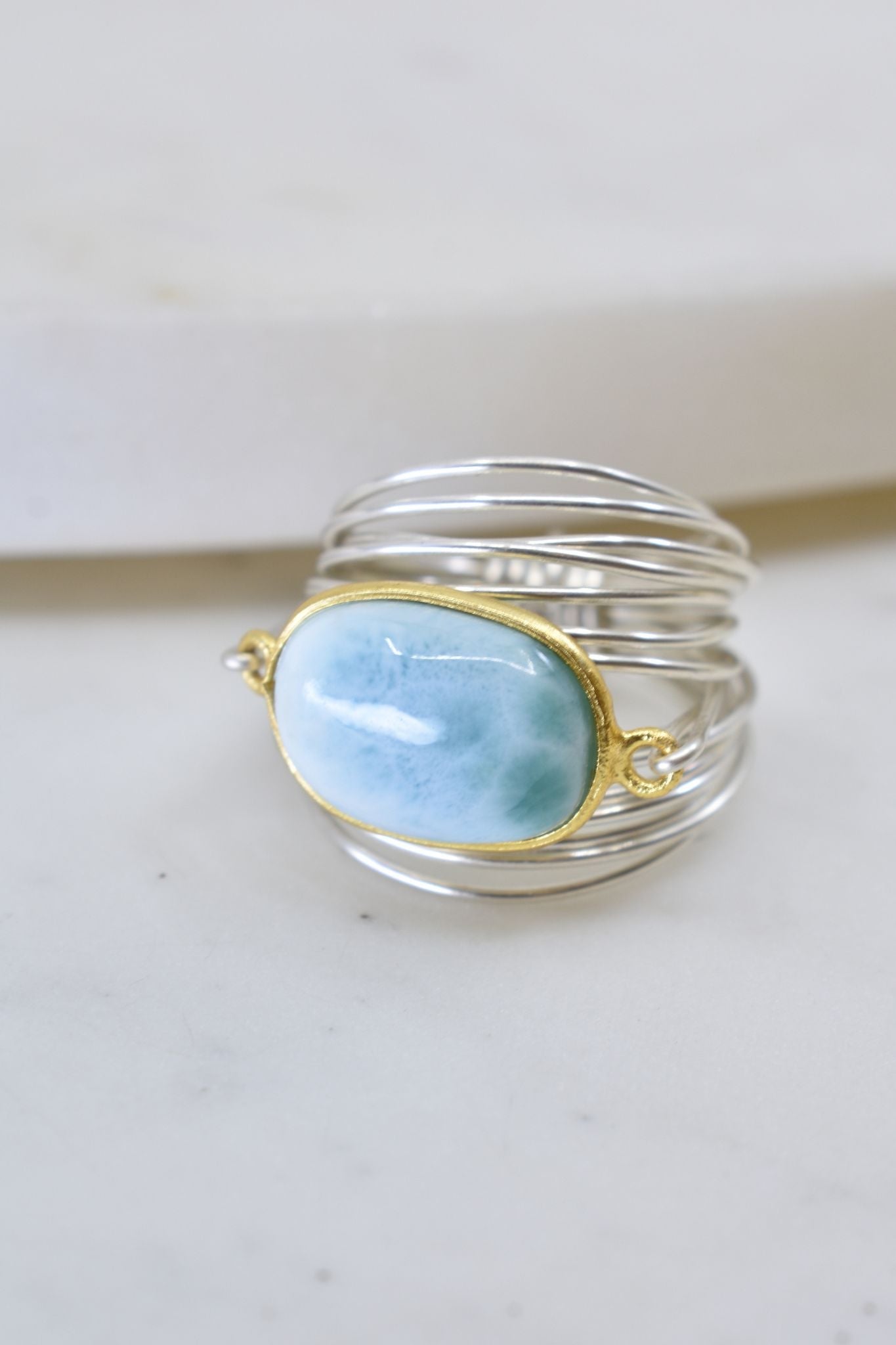 Torrey Ring with Larimar