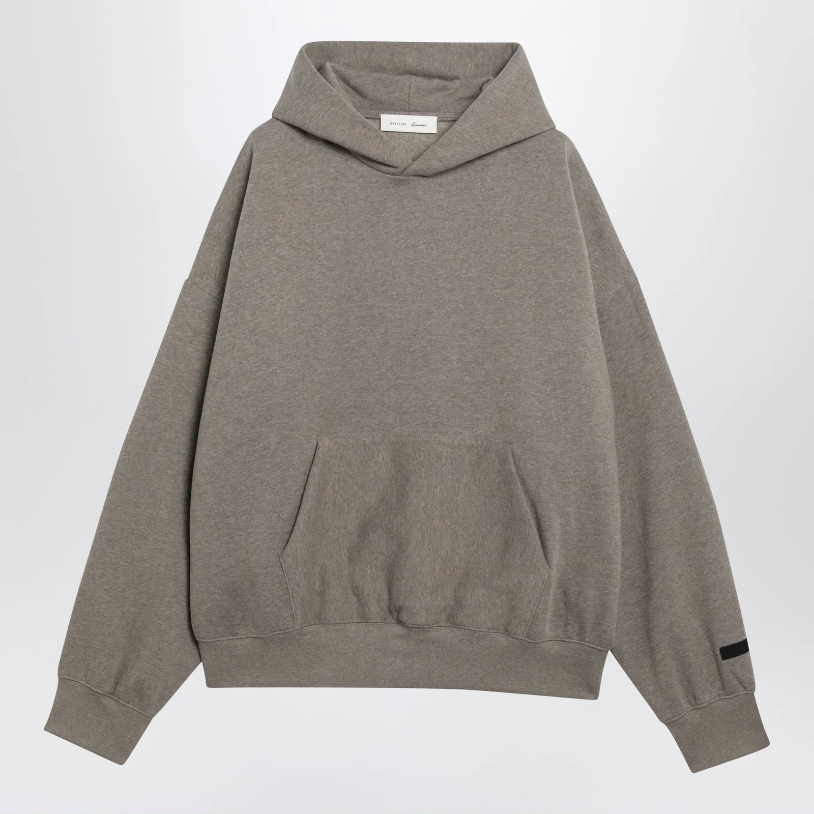 Fear of God Essentials Taupe cotton fleece hoodie