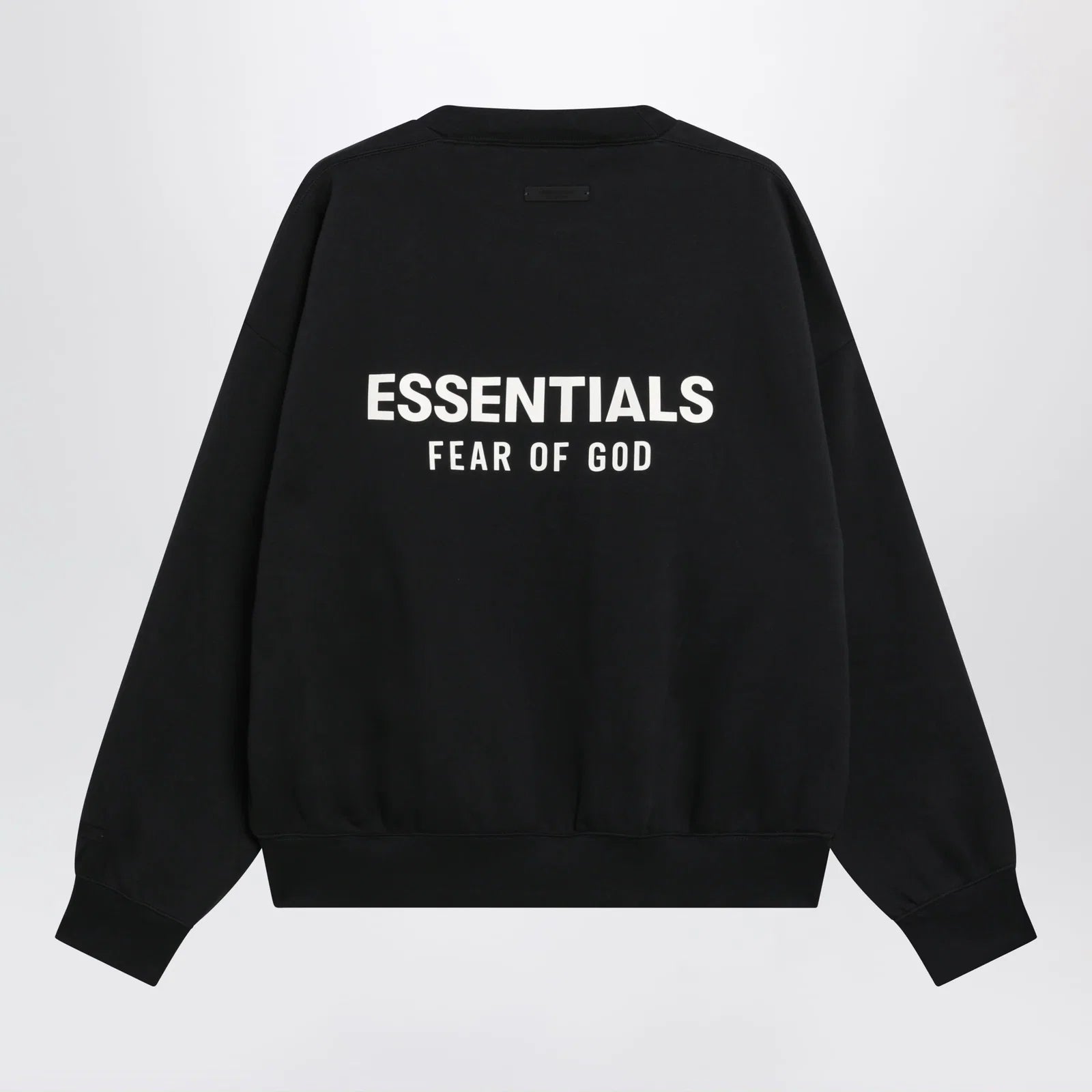 Fear of God Essentials Black cotton fleece crewneck sweatshirt