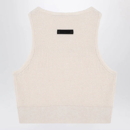 Fear of God Essentials Sporty white honeycomb tank top