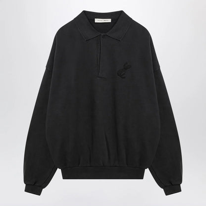 Fear of God Essentials Black washed polo sweatshirt