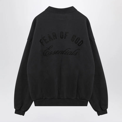 Fear of God Essentials Black washed polo sweatshirt