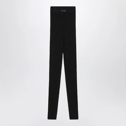 Fear of God Essentials Black leggings in stretch Waffle fabric