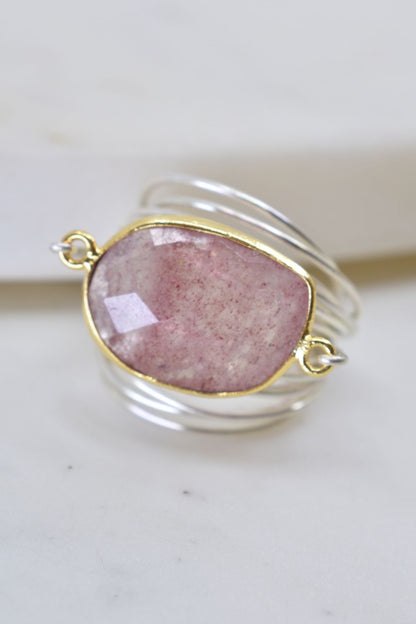 Torrey Ring with Cherry Quartz