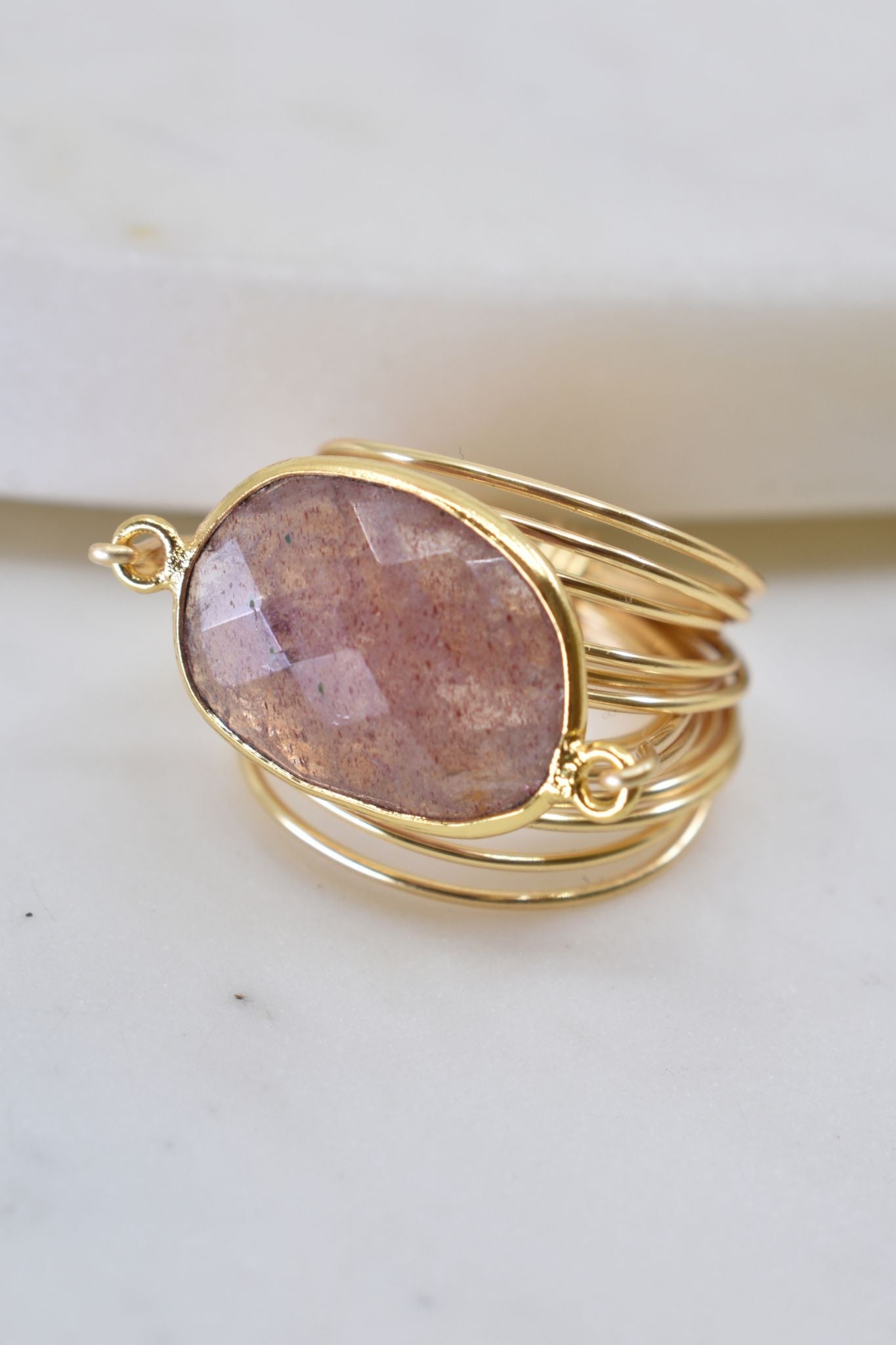 Torrey Ring with Cherry Quartz