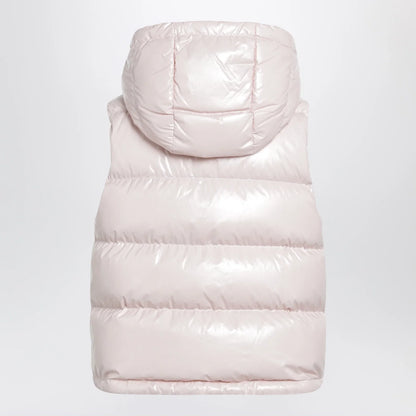 Moncler Niverolle short down vest in nylon, pink