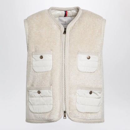 Moncler Mimosa gilet in teddy-effect fleece
