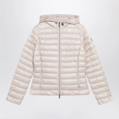 Moncler Igelhood down jacket in light pink longue saison