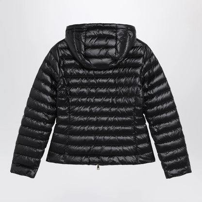 Moncler Igelhood down jacket in black longue saison